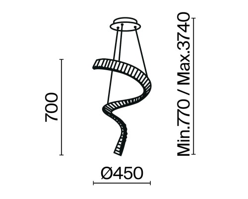 Подвесной светильник Maytoni P097PL-L48BS3K