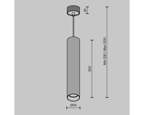 Подвесной светильник Technical P082PL-GU10-B