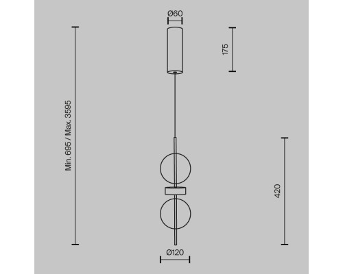 Подвесной светильник Maytoni MOD478PL-L8B3K