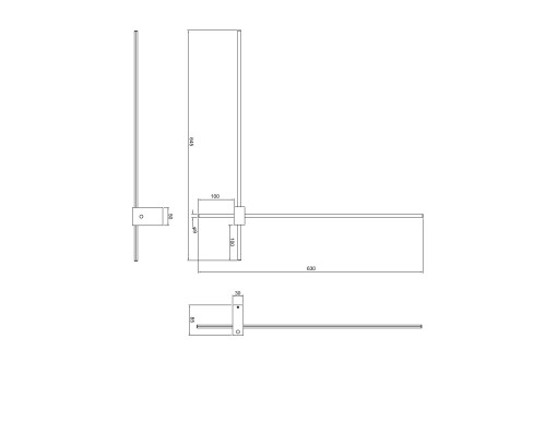 Настенный светильник (бра) Technical C070WL-L12GB3K