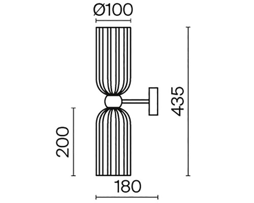 Настенный светильник (бра) Maytoni MOD302WL-02CG