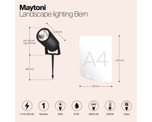 Ландшафтный светильник Outdoor O050FL-L30GF3K