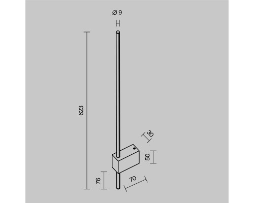 Настенный светильник (бра) Technical C070WL-L6GB3K