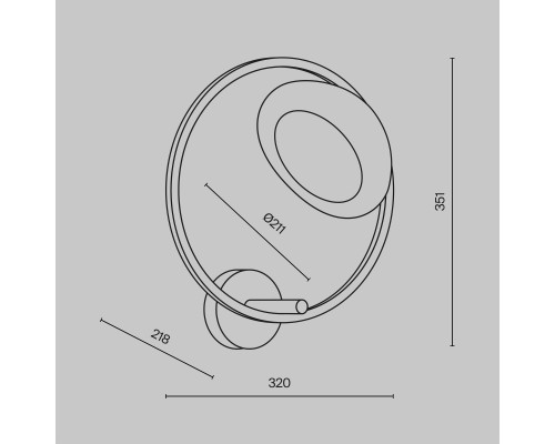Настенный светильник (бра) Maytoni MOD327WL-L5BS3K1