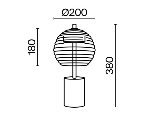 Настольный светильник Maytoni P060TL-L12BK
