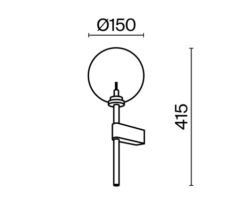 Настенный светильник (бра) Maytoni MOD172WL-01B