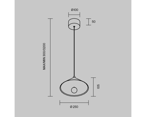 Подвесной светильник Maytoni MOD534PL-L16B3K