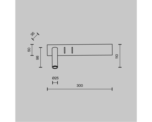 Настенный светильник (бра) Technical C031WL-L8B3K