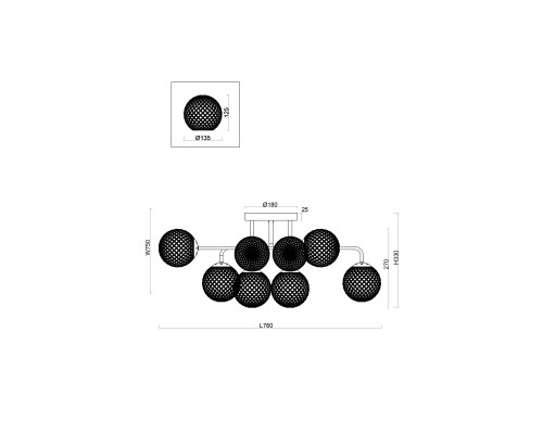 Люстра Freya FR8016PL-08BBS