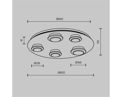 Потолочный светильник Maytoni MOD361CL-L58BS3K