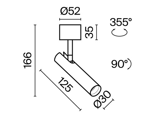 Потолочный светильник Technical C141CL-L125-6W3K-B
