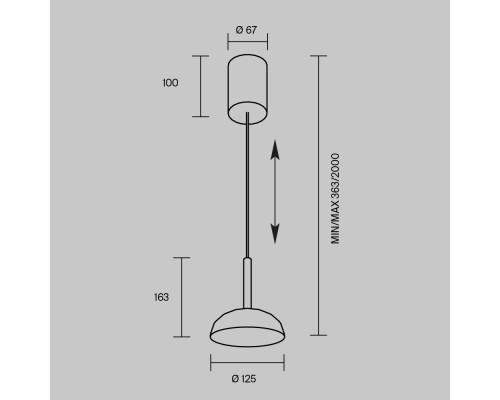 Подвесной светильник Maytoni MOD451PL-L8B3K