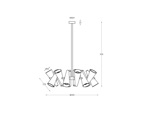 Подвесной светильник Maytoni MOD095PL-14W