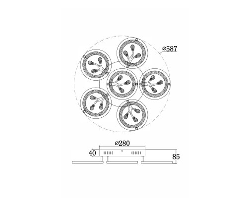 Потолочный светильник Freya FR10017CL-L92W