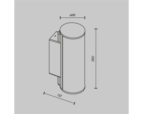 Настенный светильник (бра) Outdoor O434WL-L12GF3K
