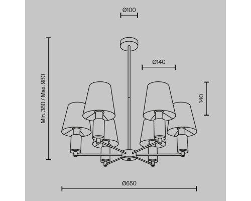Подвесной светильник Maytoni MOD483PL-06BS