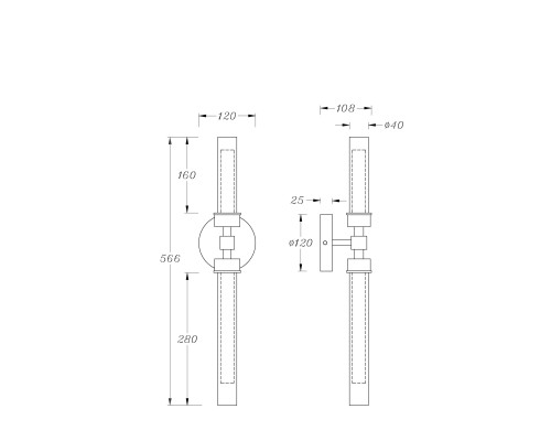 Настенный светильник (бра) Maytoni MOD116WL-L7BS3K