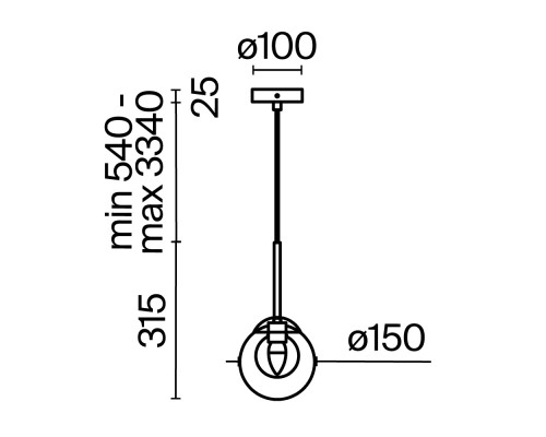 Подвесной светильник Maytoni MOD521PL-01G1
