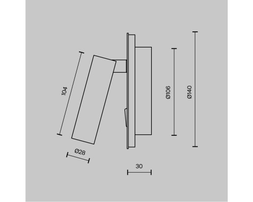 Настенный светильник (бра) Technical C176-WL-01-6W-MG