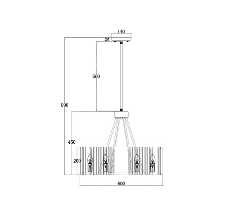 Подвесной светильник Maytoni MOD087PL-06G