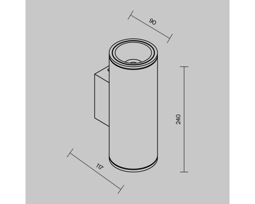 Настенный светильник (бра) Outdoor O303WL-L24GF3K