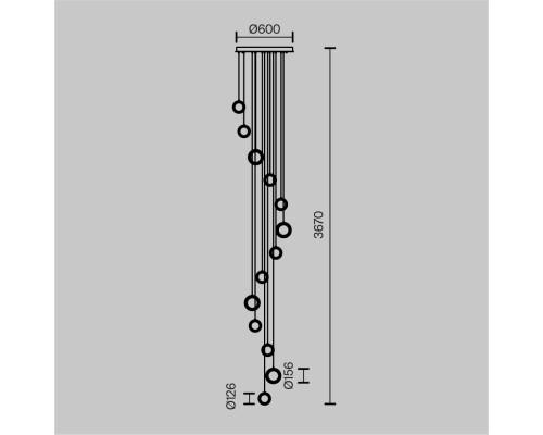 Подвесной светильник Maytoni MOD361PL-L58BS3K