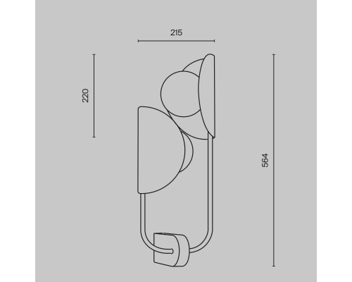 Настенный светильник (бра) Maytoni MOD164WL-02BS1