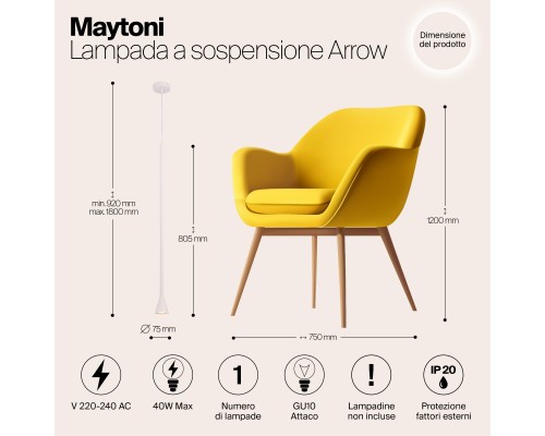 Подвесной светильник Technical P064PL-01W