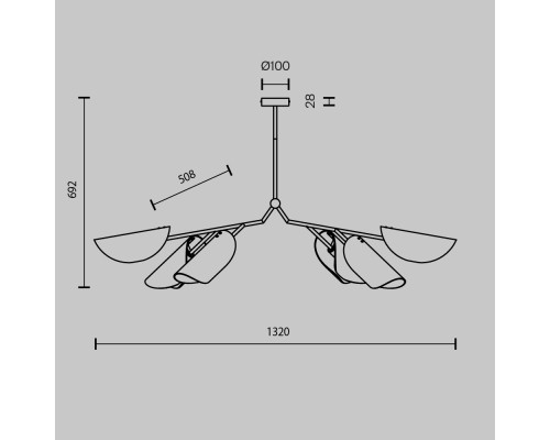 Подвесной светильник Maytoni MOD225PL-06B
