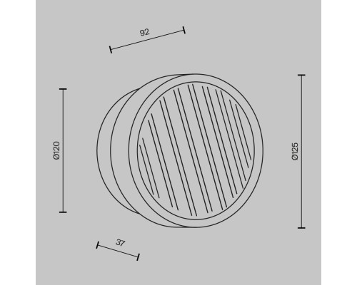 Настенный светильник (бра) Maytoni MOD493WL-L6BSK1