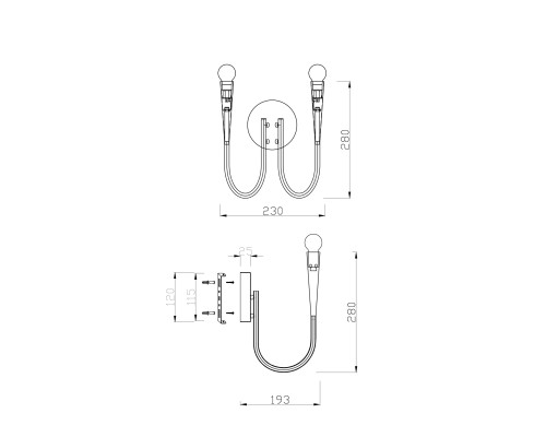 Настенный светильник (бра) Freya FR5253WL-02N