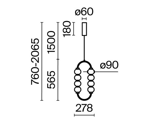 Подвесной светильник Maytoni MOD555PL-L11G3K