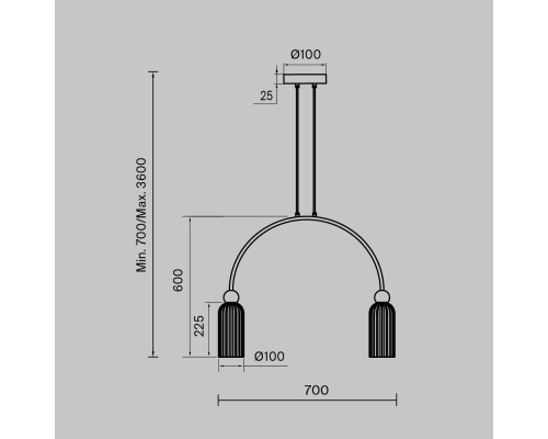 Подвесной светильник Maytoni MOD302PL-02W