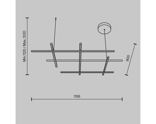 Подвесной светильник Maytoni MOD278PL-L86G3K