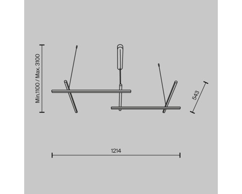 Подвесной светильник Maytoni MOD278PL-L50G3K