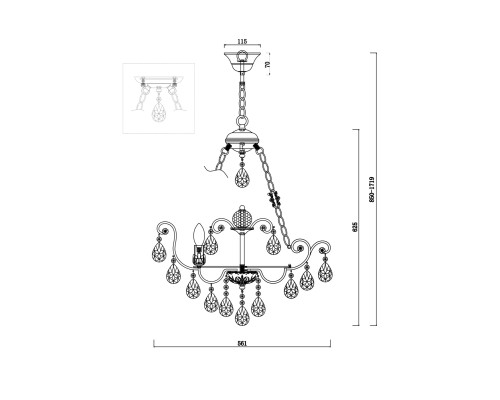 Люстра Freya FR1002PL-06WG