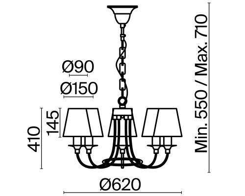 Люстра Freya FR4402-PL-05-GB