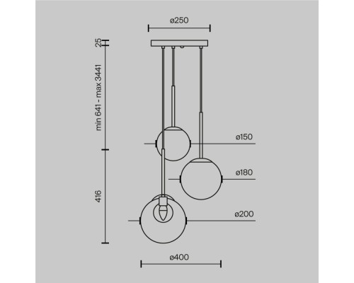 Подвесной светильник Maytoni MOD521PL-03G