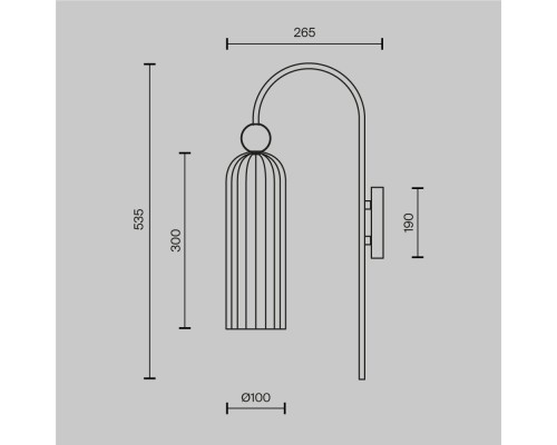 Настенный светильник (бра) Maytoni MOD302WL-01W