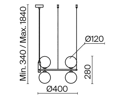 Подвесной светильник Maytoni MOD013PL-04BS1