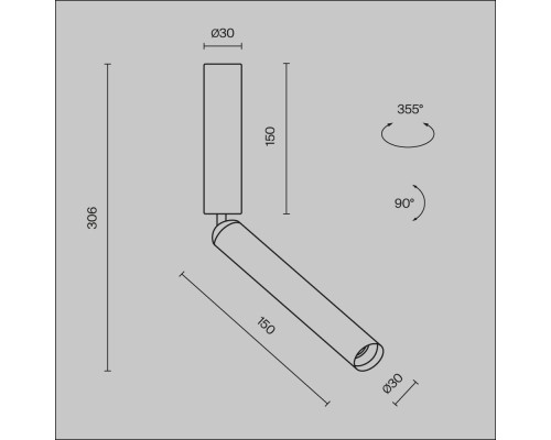 Потолочный светильник Technical C142CL-6W3K-B