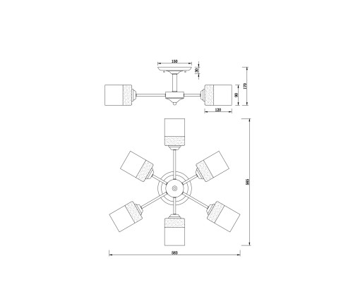 Люстра Freya FR5088PL-06B