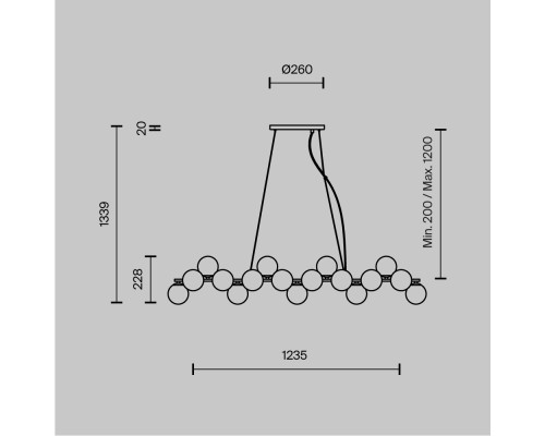 Подвесной светильник Maytoni MOD547PL-25BS