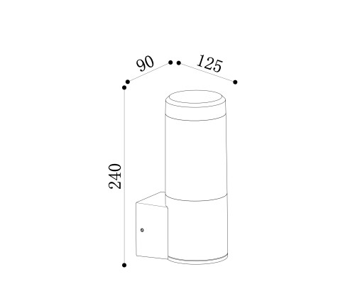 Настенный светильник (бра) Outdoor O590WL-L8B4K