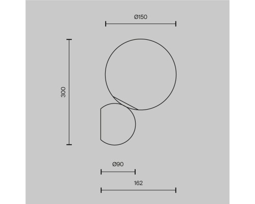Настенный светильник (бра) Maytoni MOD048WL-01G