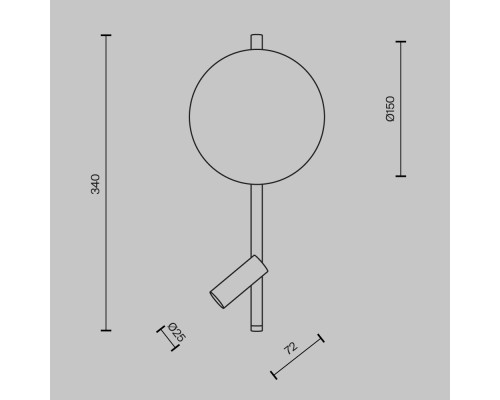 Настенный светильник (бра) Maytoni MOD450WL-L9BG3K