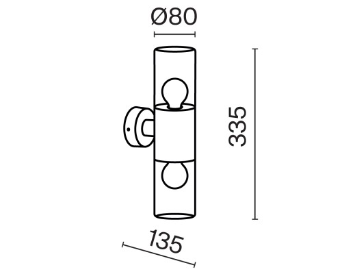Настенный светильник (бра) Outdoor O432WL-02GF