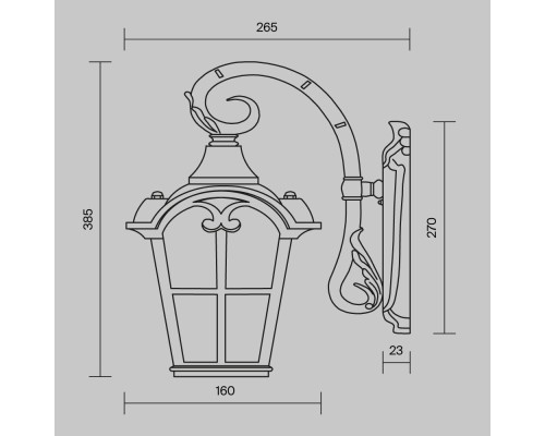 Настенный светильник (бра) Outdoor O413WL-01BZ