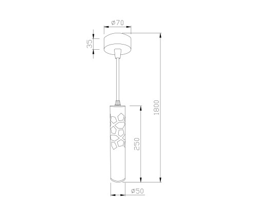 Подвесной светильник Technical P037PL-L11B4K