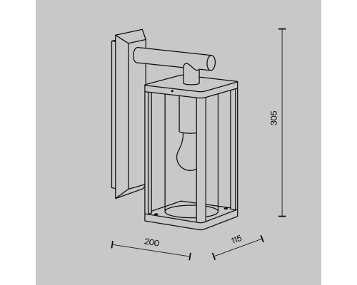 Настенный светильник (бра) Outdoor O452WL-01GF1